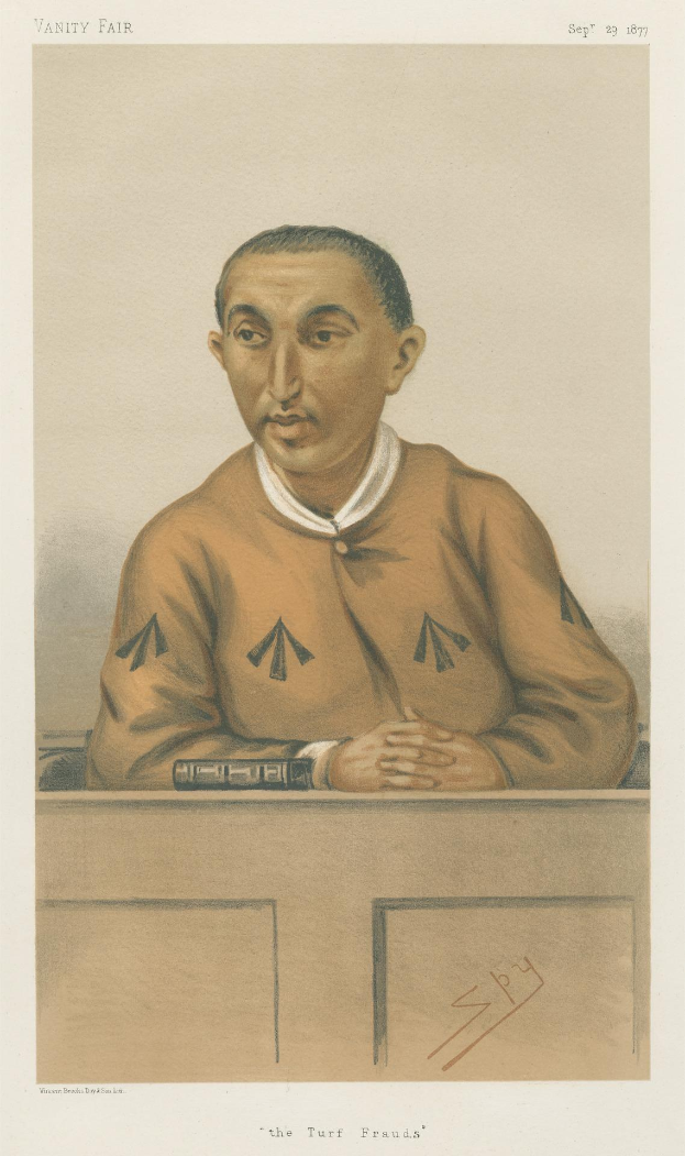 Ein Mann in weißem Hemd und dunkler Hose sitzt an einem Tisch mit gefalteten Händen und zeigt einen ernsten Gesichtsausdruck, mit dem Text "Die Rasenbetrügereien" unten.